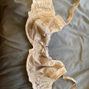 Nude lace bra